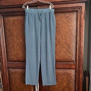 Soft Surroundings teal drawstring pants.